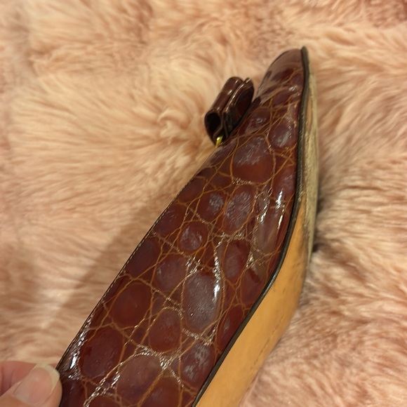 Crocodile Ferragamo low heels - Picture 15 of 15